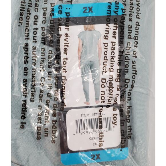 Badgley Mischka 2X Ladies' 2 Piece Lounge Set Green New‎ - Picture 8 of 8